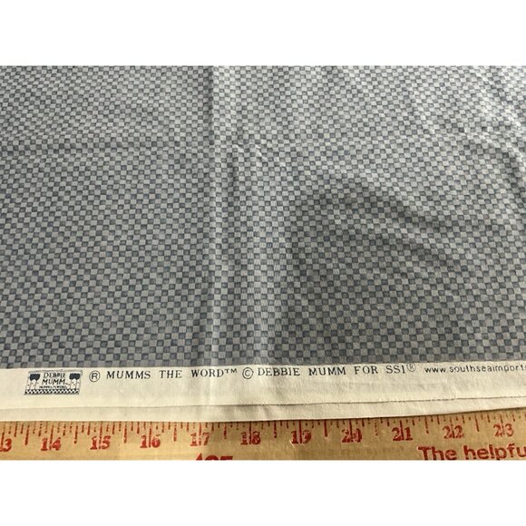 Debbie Mumm For SSI "Mumms the Word" 3 Yards x 44" Wide Blue, Lighter Blue Check - Picture 6 of 12
